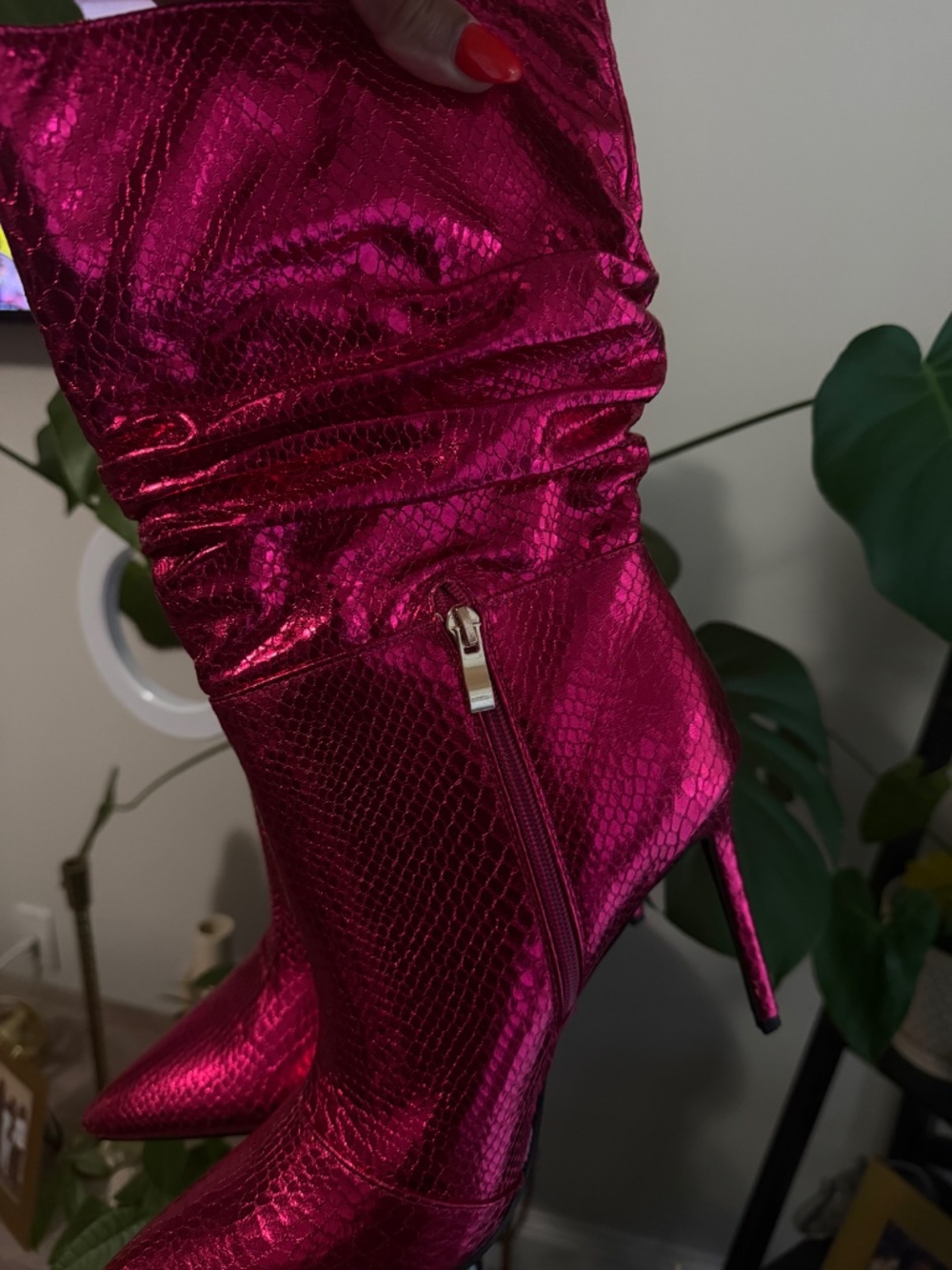 Azalea Wang Fuschia Stiletto Bootie - Picture 4 of 5